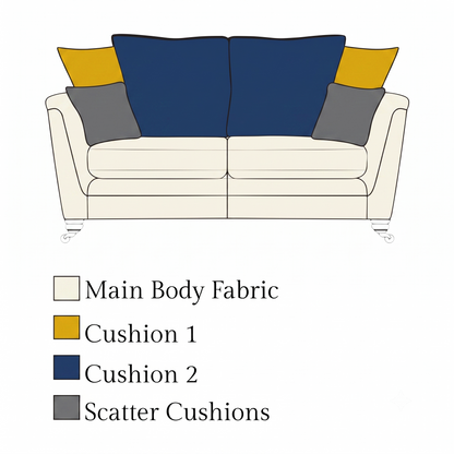 Origin 3 Seater Pillow Back Sofa