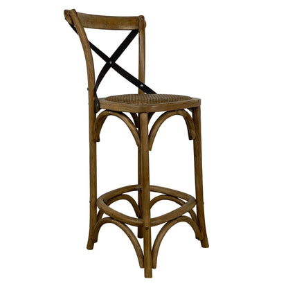 Oyster Oak Cross Back Barstool