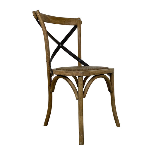 Oyster Oak Cross Back Dining Chair - Pieces For Places