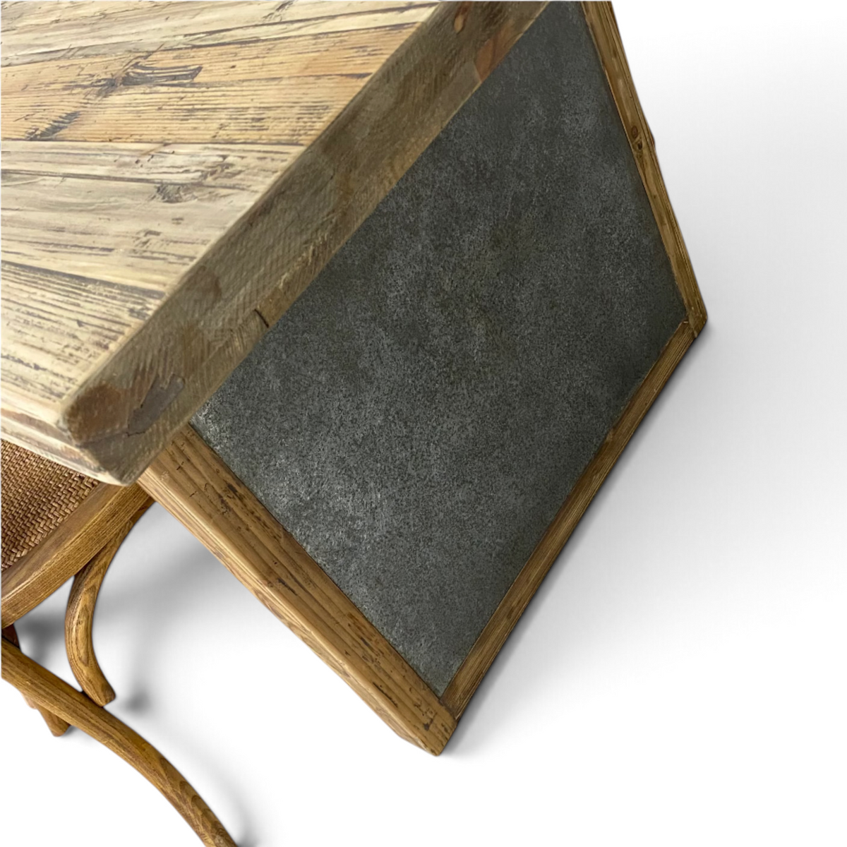 Oyster Reclaimed Pine 220cm Dining Table & Chairs - Pieces For Places