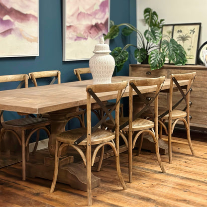 Oyster Elm Extending Dining Table - 3 sizes