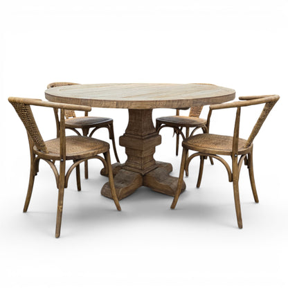Oyster Reclaimed Oak Round Dining Table