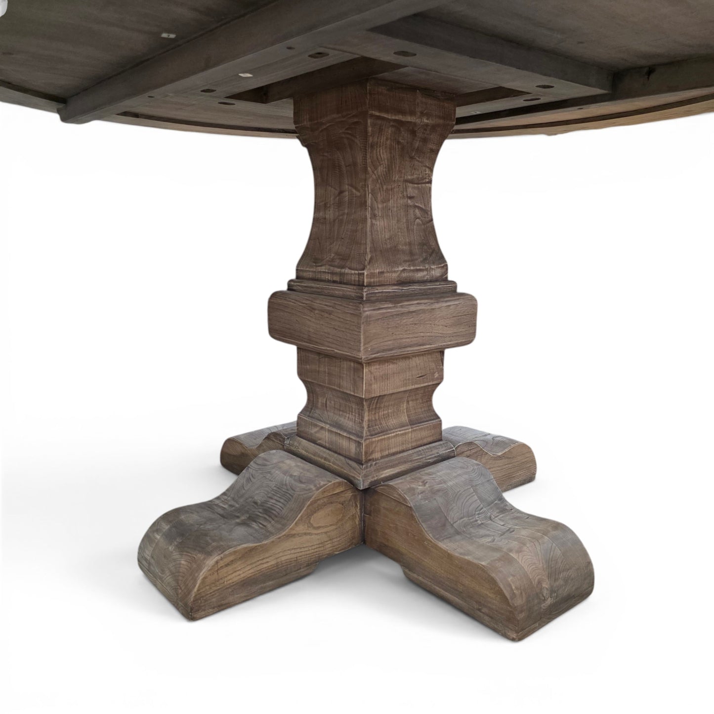 Oyster Reclaimed Oak Round Dining Table