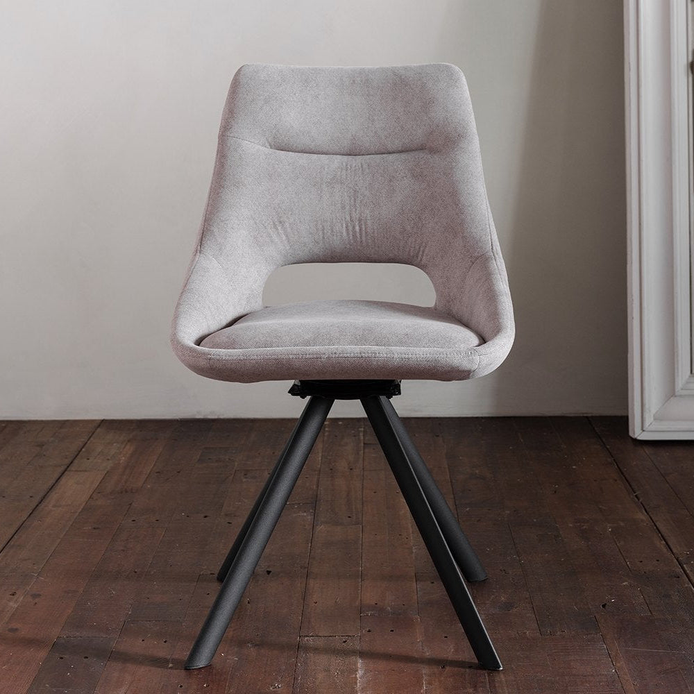 Paige Swivel Dining Chair Light Grey
