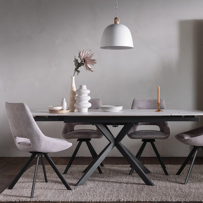 Paige Swivel Dining Chair Light Grey