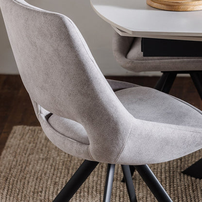 Paige Swivel Dining Chair Light Grey