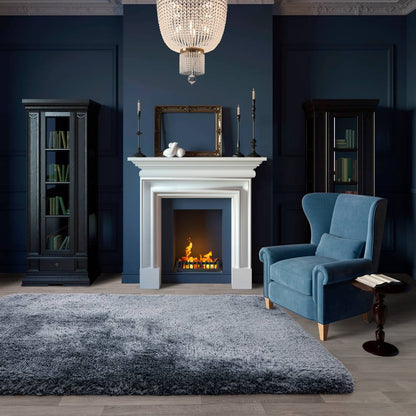 Airforce Blue Plush Rug - 200cm x 300cm