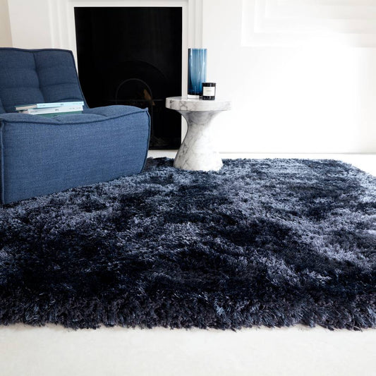 Navy Plush Rug - 200cm x 300cm