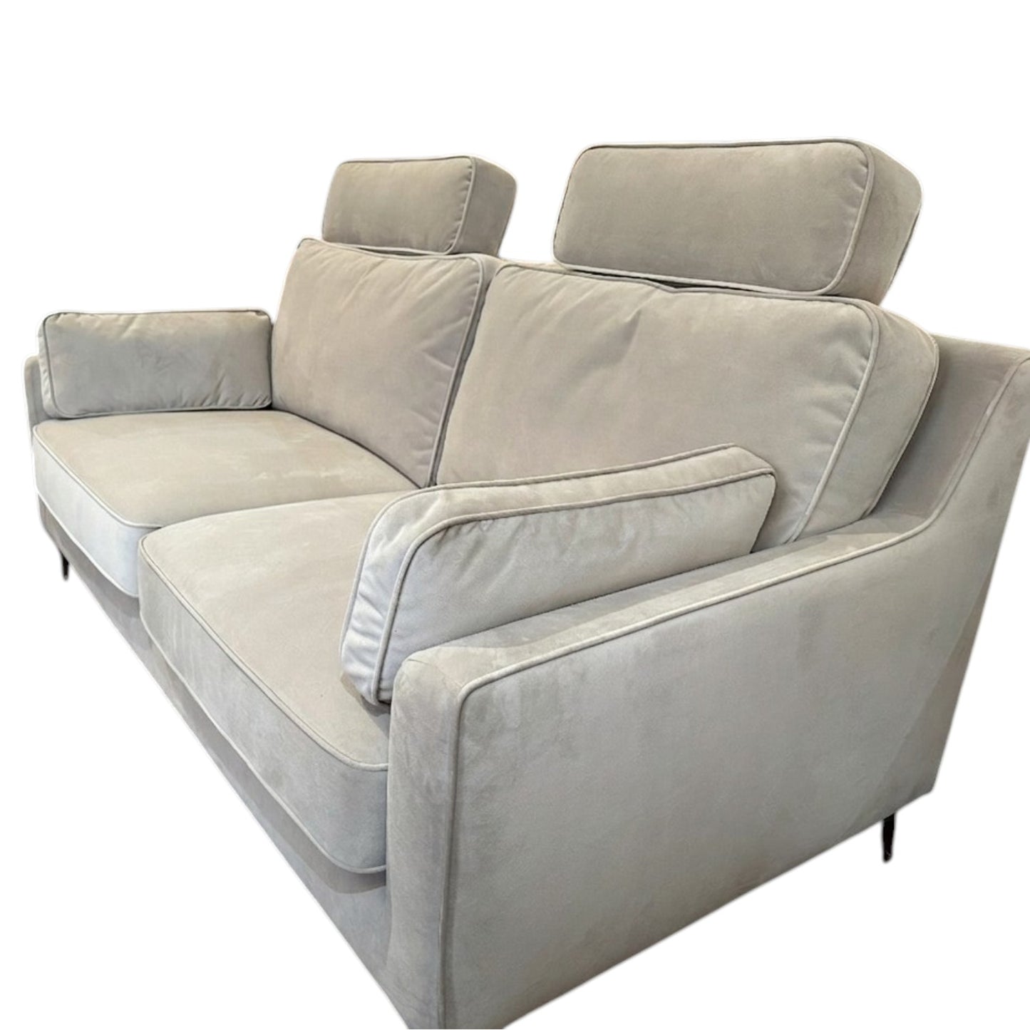 Prato Medium Sofa Grey Velvet - Ex Display