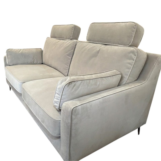 Prato Medium Sofa Grey Velvet - Ex Display