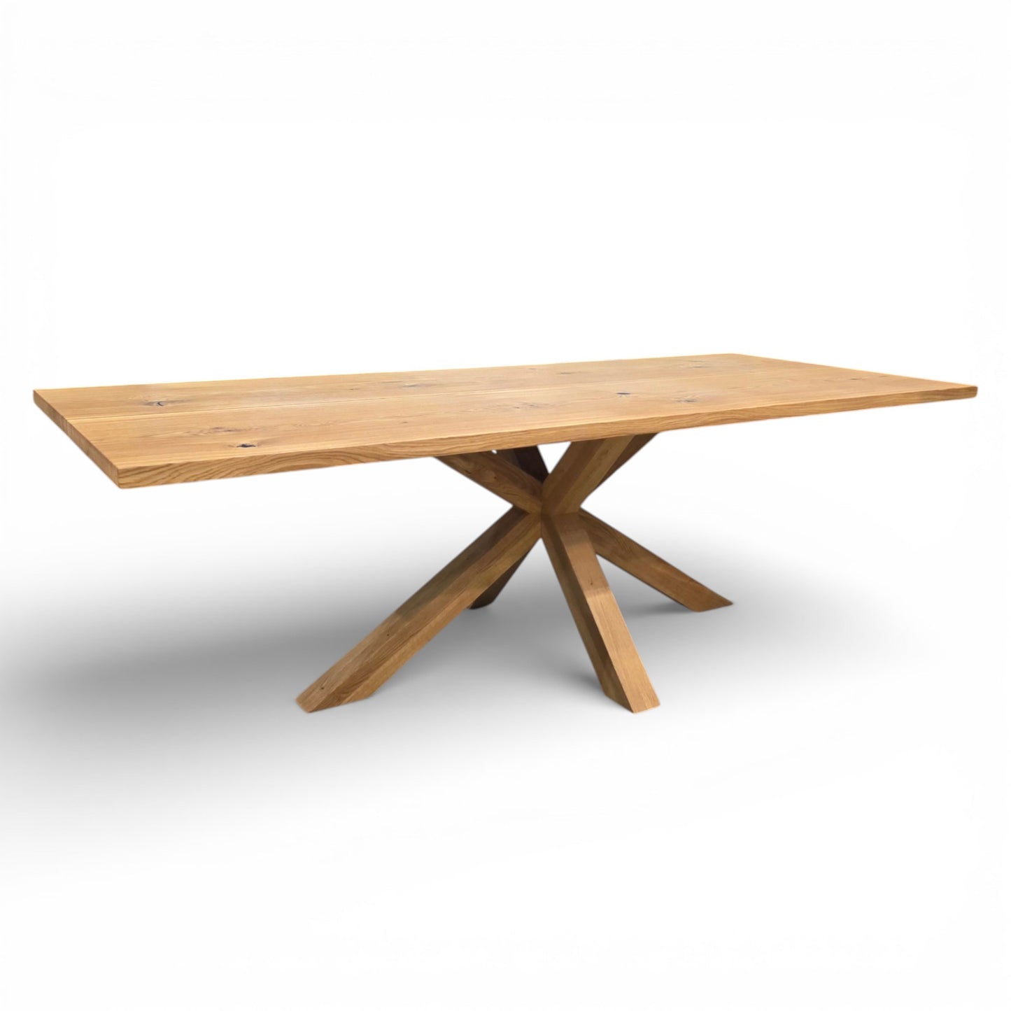Nature Art Solid Oak 240cm Dining Table, Conny Chairs & Bench Set - Ex Display