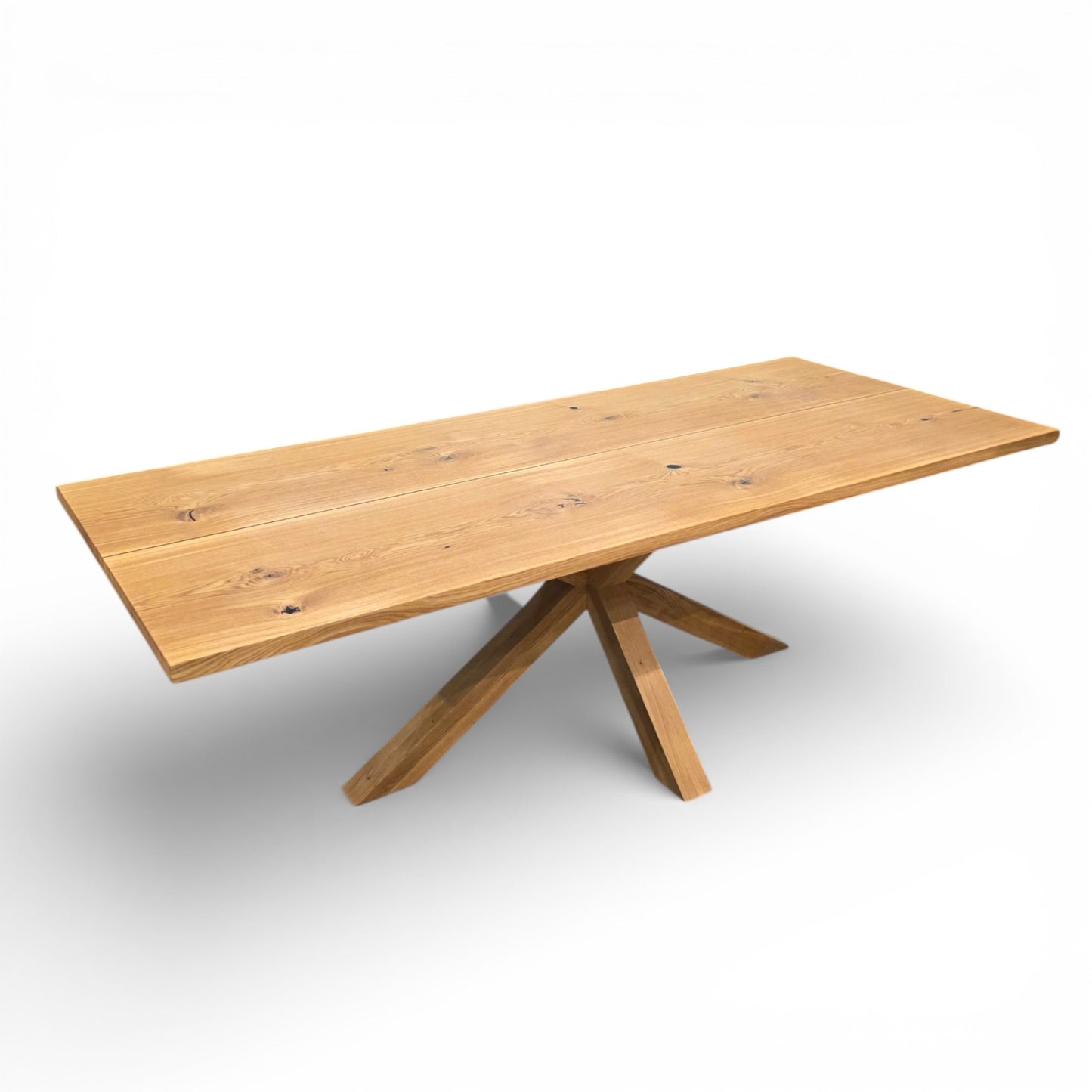 Nature Art Solid Oak 240cm Dining Table, Conny Chairs & Bench Set - Ex Display