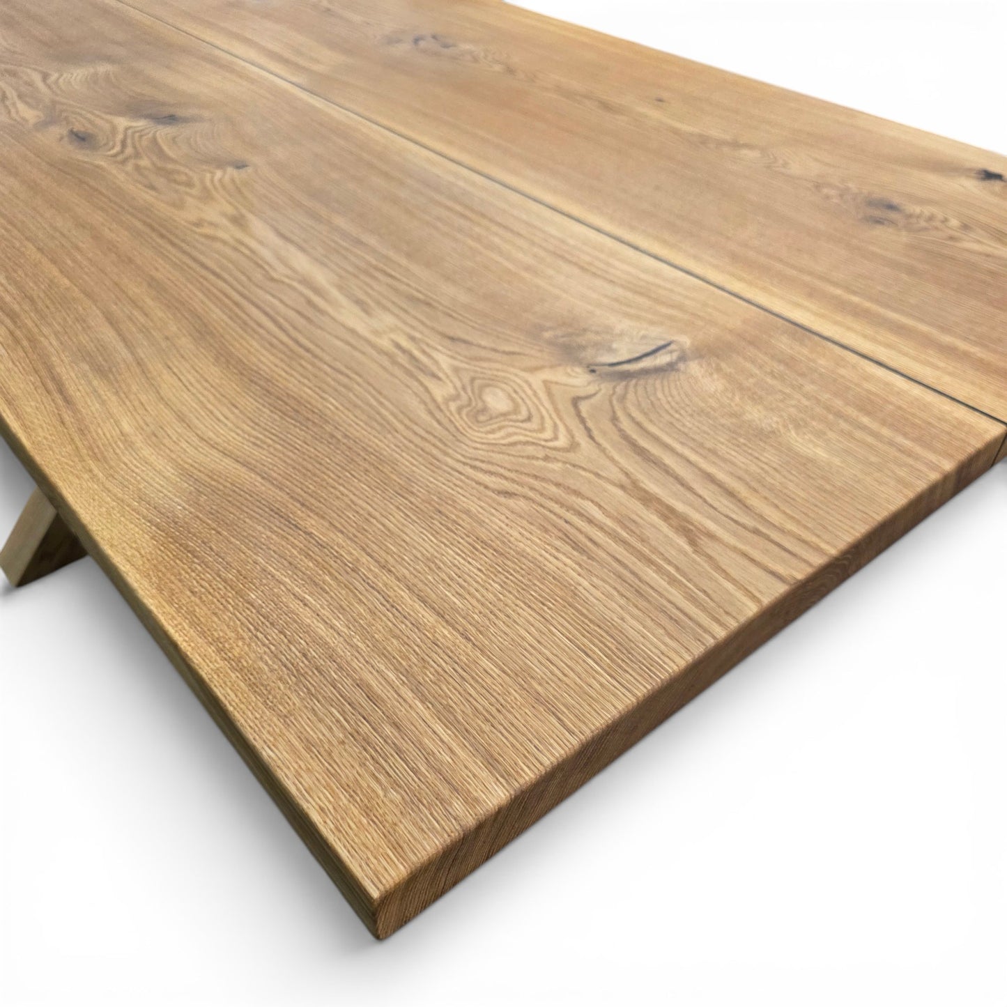 Nature Art Solid Oak 240cm Dining Table, Conny Chairs & Bench Set - Ex Display