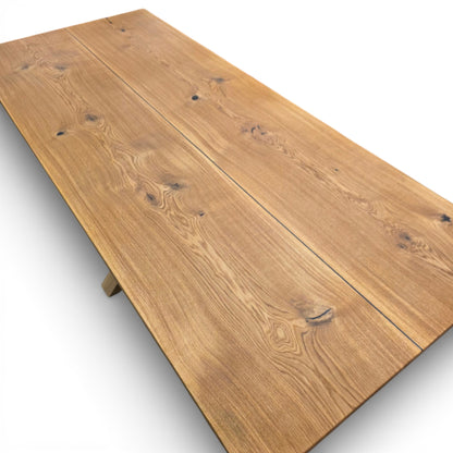Nature Art Solid Oak 240cm Dining Table, Conny Chairs & Bench Set - Ex Display
