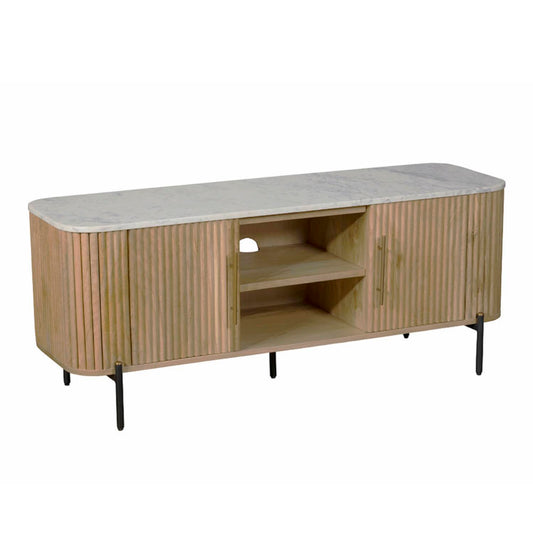 Reed Mango Wood & Marble TV Unit