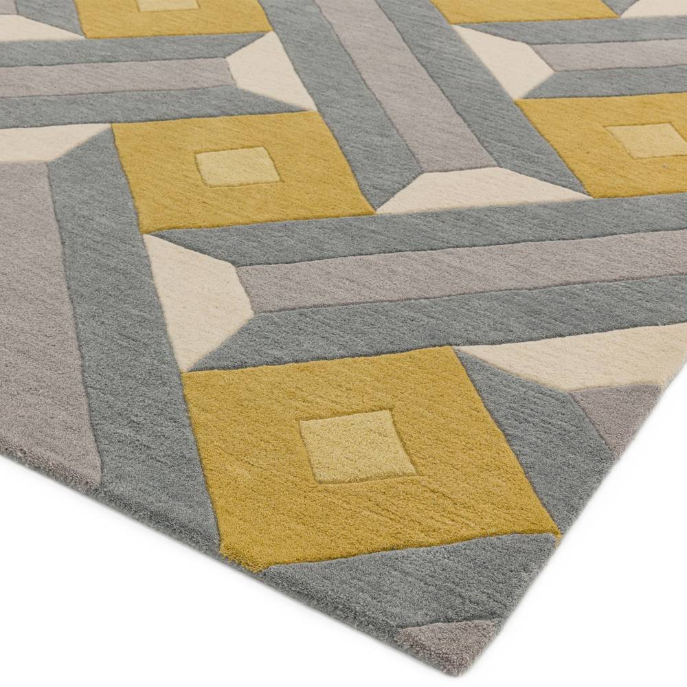 RF01 Motif Ochre Grey Reef Rug - 200cm x 290cm