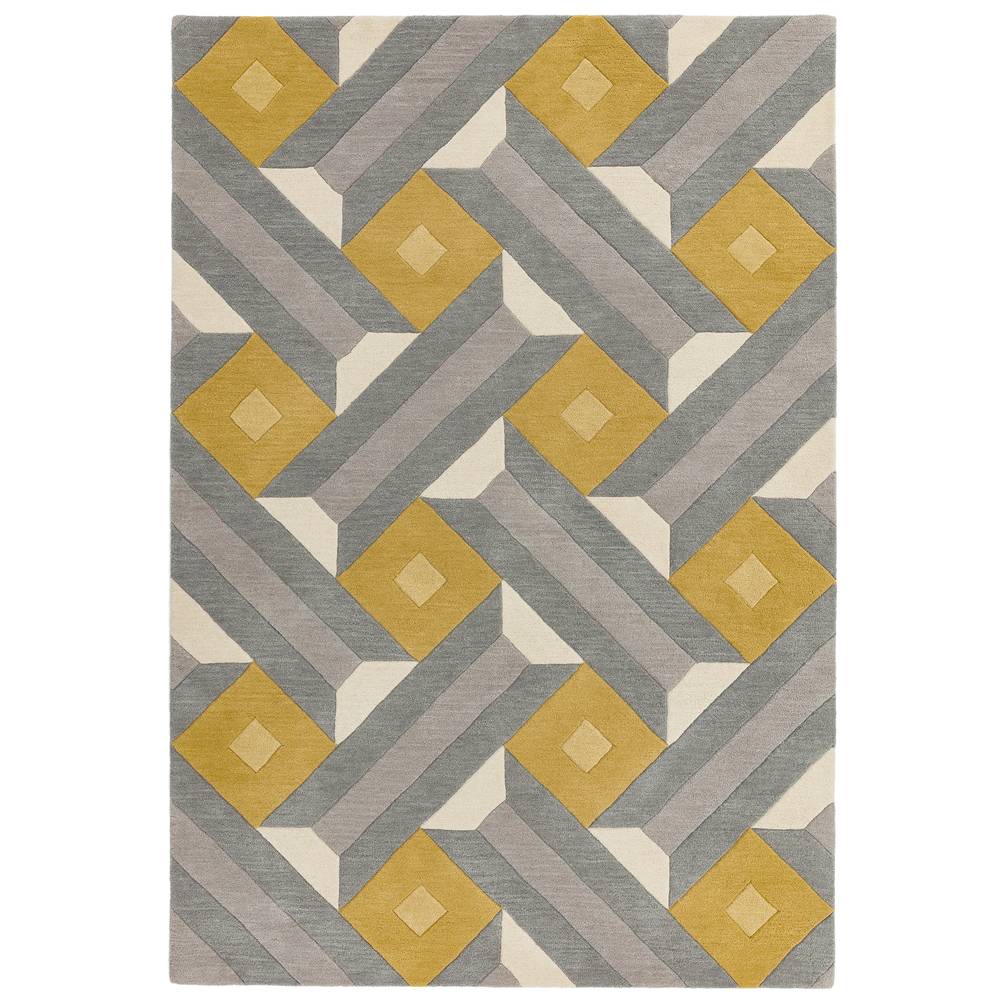 RF01 Motif Ochre Grey Reef Rug - 200cm x 290cm
