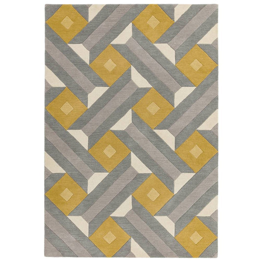 RF01 Motif Ochre Grey Reef Rug - 200cm x 290cm