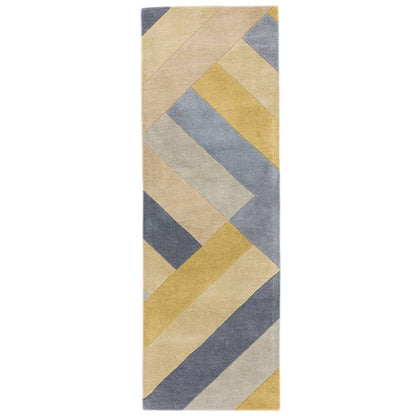 RF02 Big Zig Ochre Grey Reef Rug - 200cm x 290cm