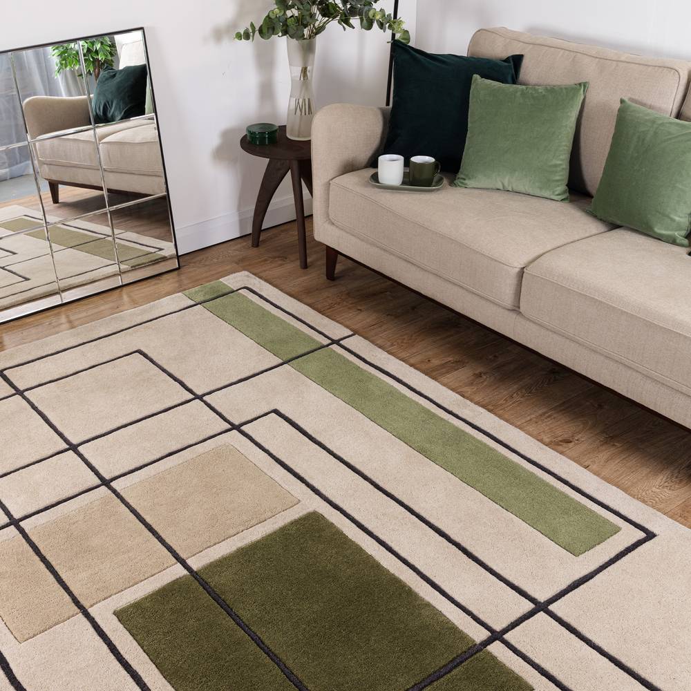 RF21 Outline Khaki Reef Rug - 200cm x 290cm