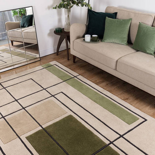 RF21 Outline Khaki Reef Rug - 200cm x 290cm