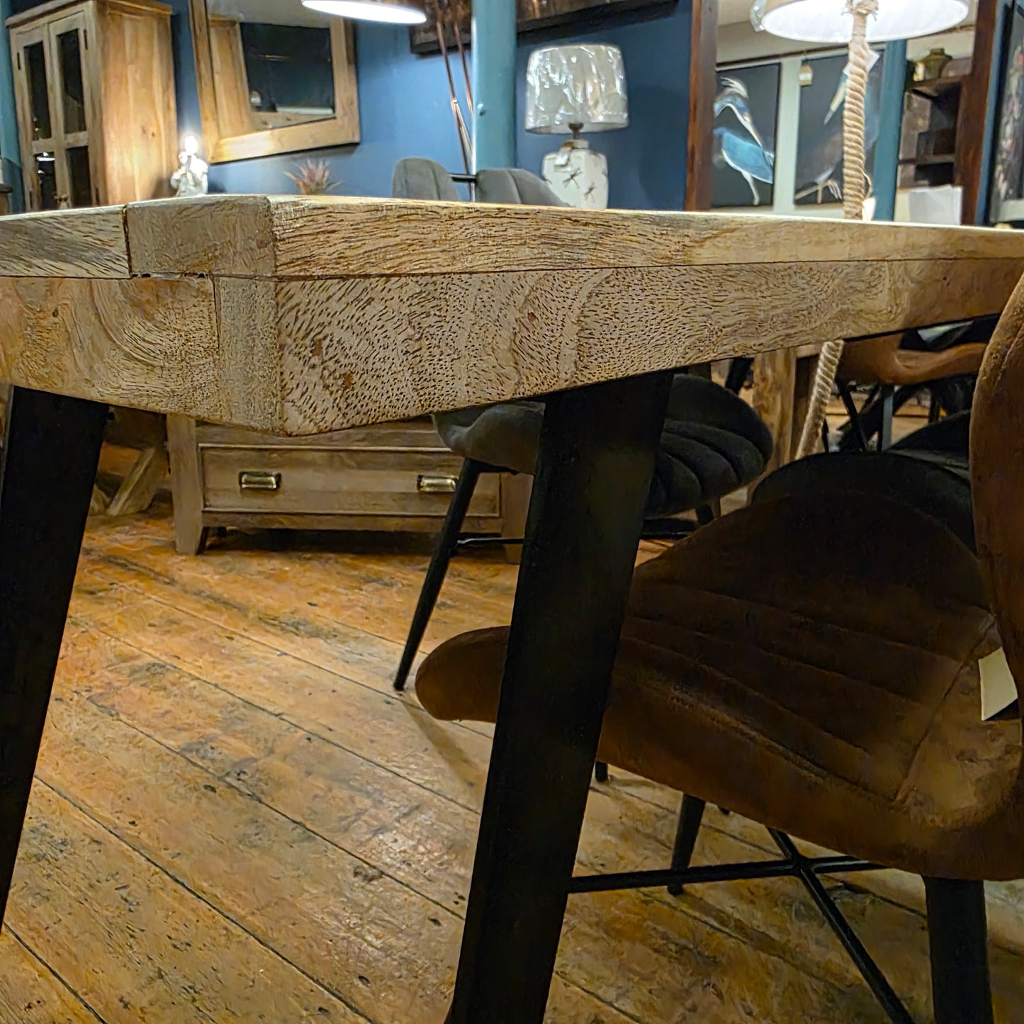 Chevron Mango Wood Dining Table - 2 Sizes