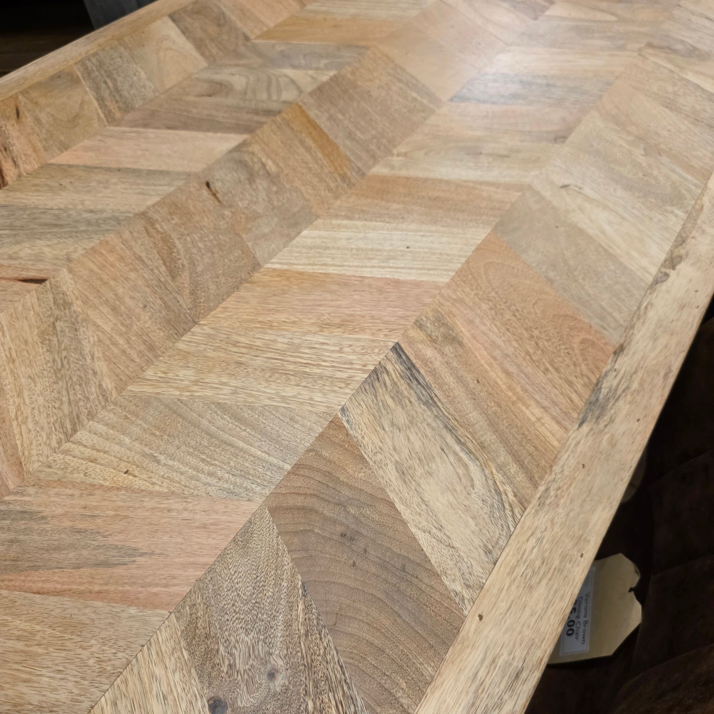 Chevron Mango Wood Dining Table - 2 Sizes