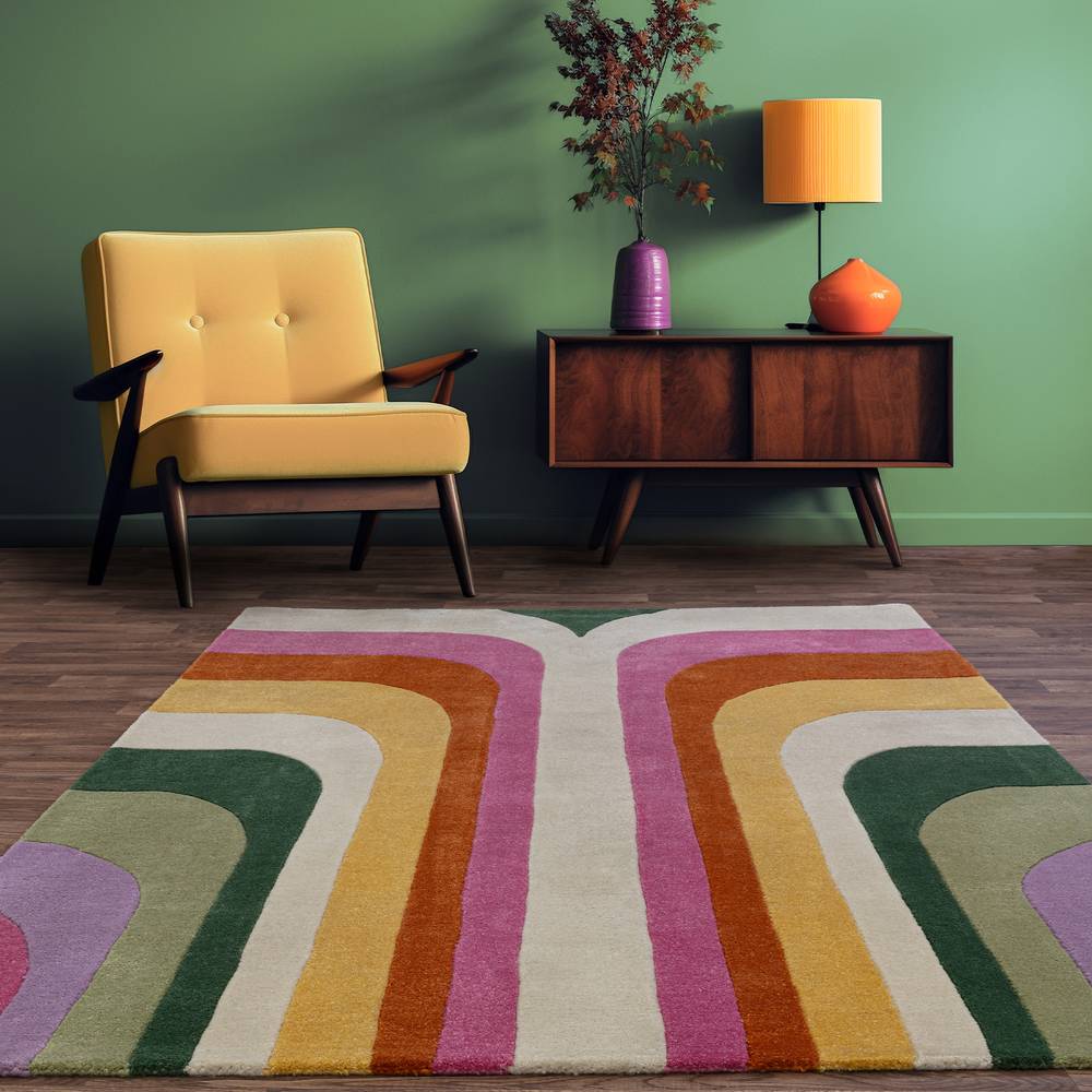 01 Retro Pink Romy Rug - 200cm x 290cm