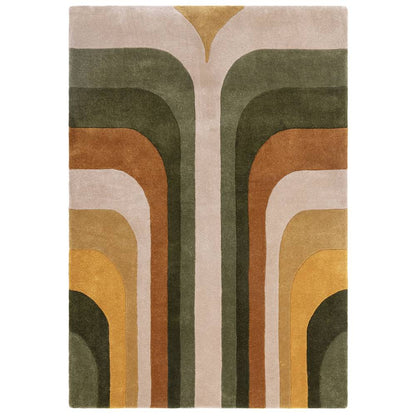 02 Retro Green Romy Rug - 200cm x 290cm