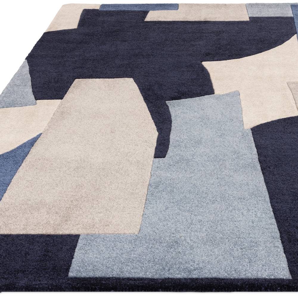 11 Element Blue Romy Rug - 200cm x 290cm