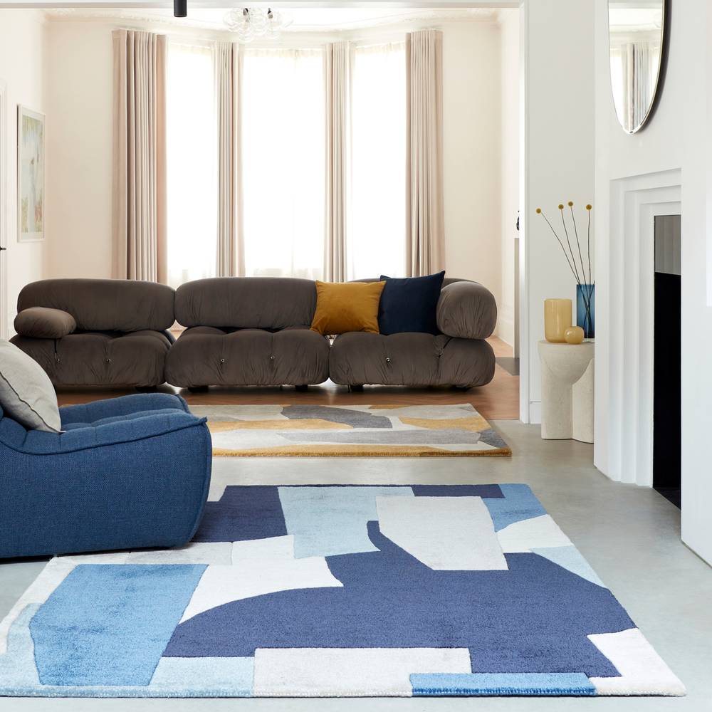 11 Element Blue Romy Rug - 200cm x 290cm
