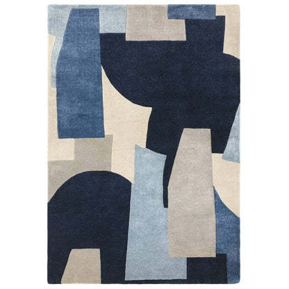11 Element Blue Romy Rug - 200cm x 290cm