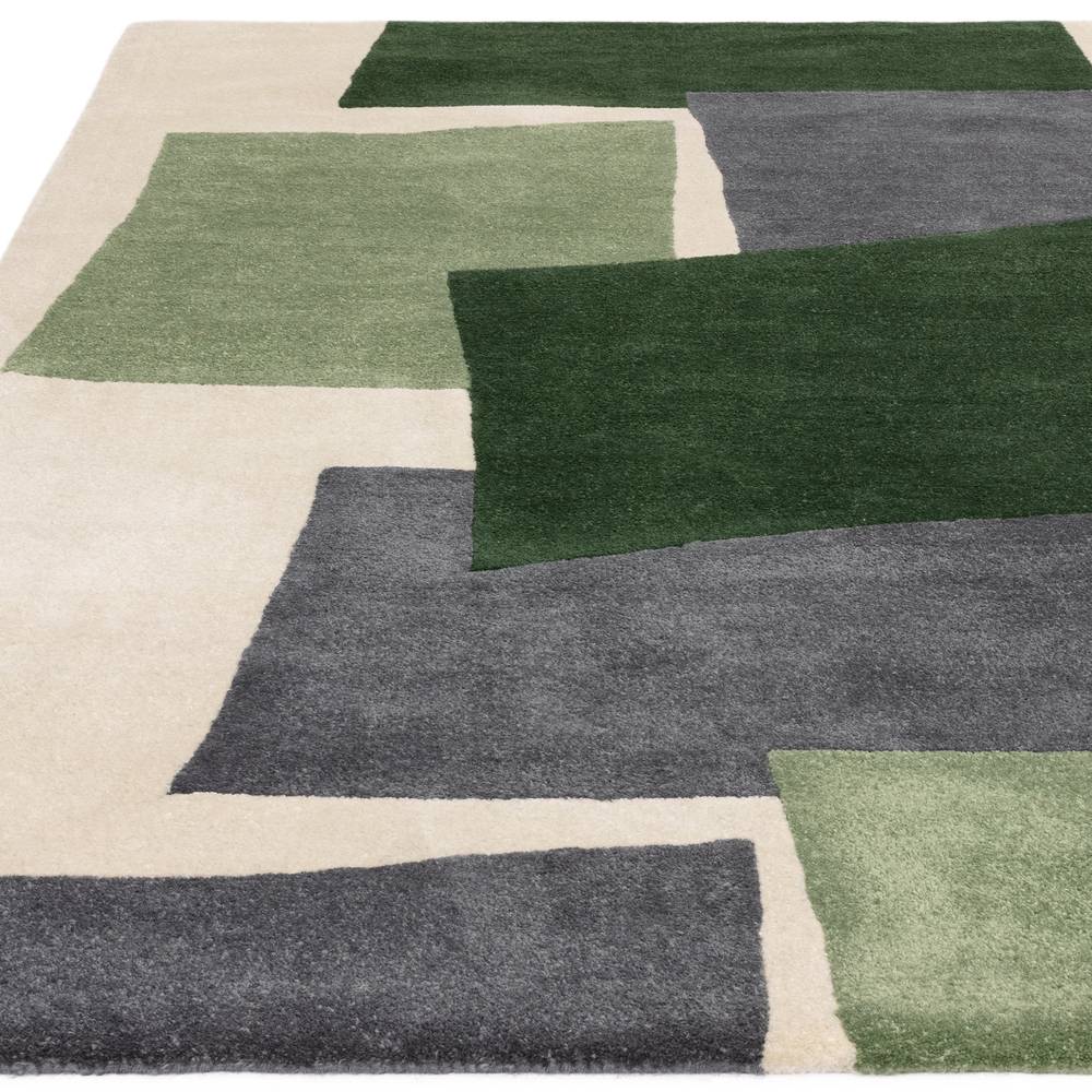 12 Papercut Green Romy Rug - 200cm x 290cm