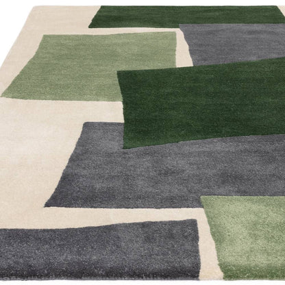 12 Papercut Green Romy Rug - 200cm x 290cm