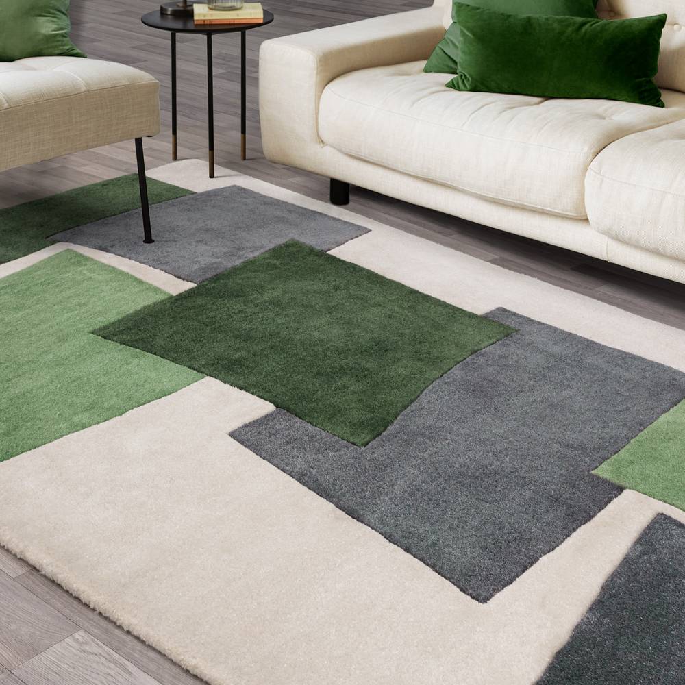 12 Papercut Green Romy Rug - 200cm x 290cm