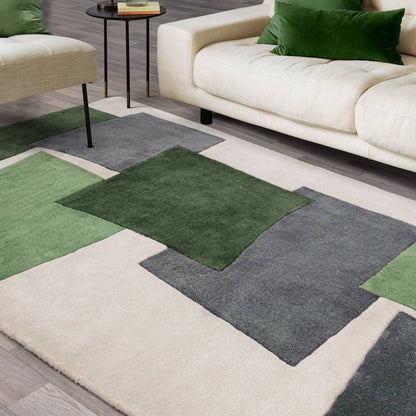 12 Papercut Green Romy Rug - 200cm x 290cm