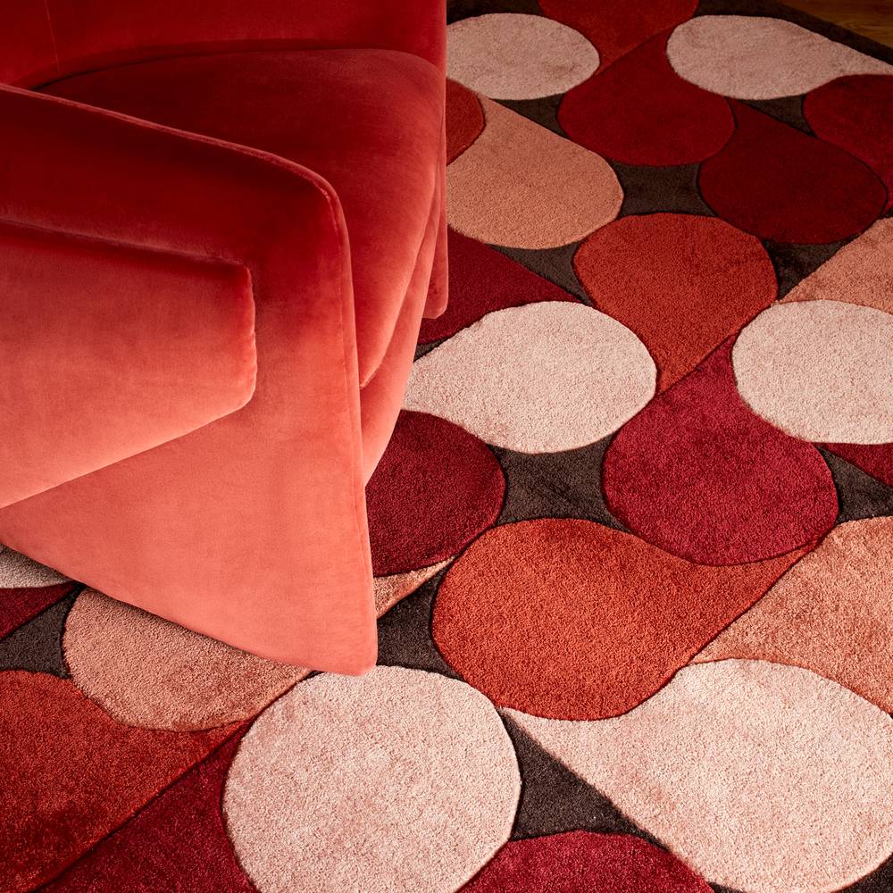 14 Jive Red Romy Rug - 200cm x 290cm
