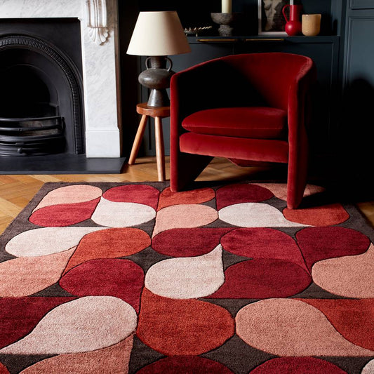 14 Jive Red Romy Rug - 200cm x 290cm