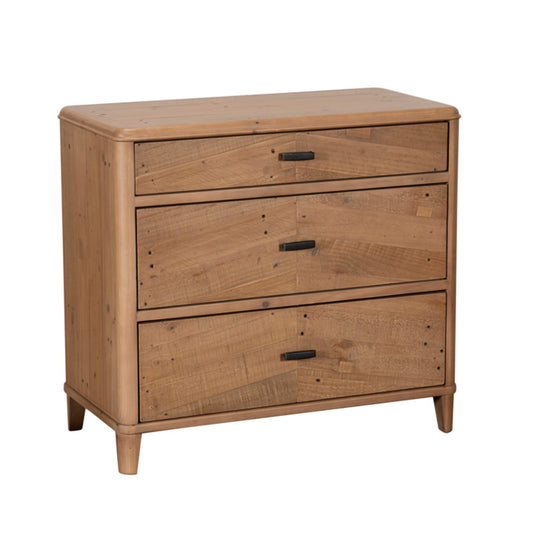 Rustic Chevron 3 Drawer Chest - Pieces For Places