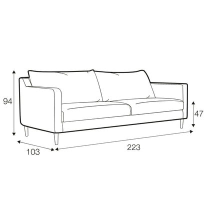 Sally 3 Seater Sofa - Pieces For Places
