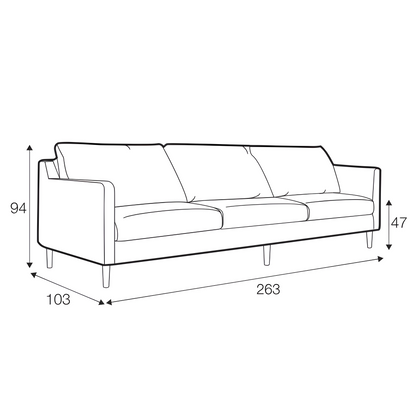 Sally 3XL Seater Sofa - Pieces For Places