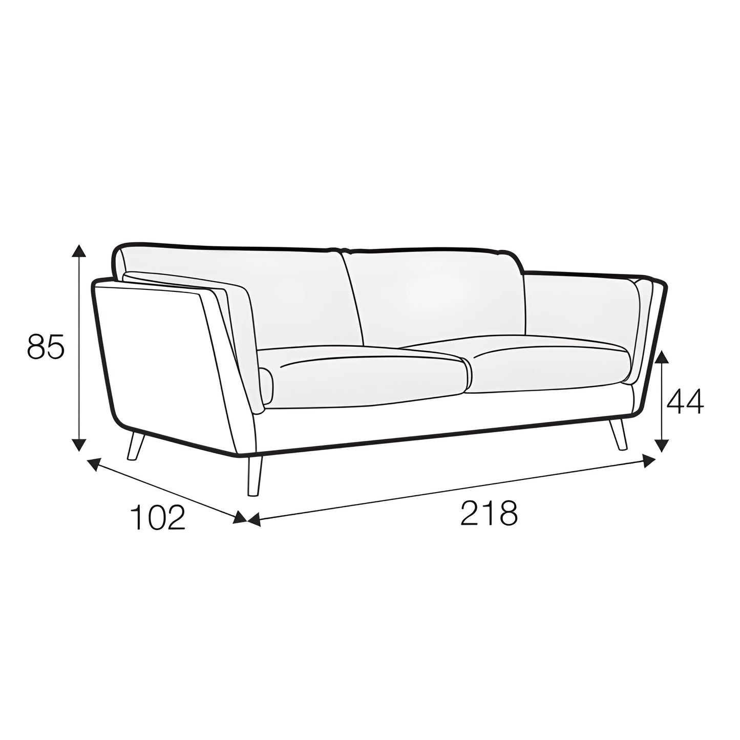 Nova - 3 Seater Sofa - Pieces For Places
