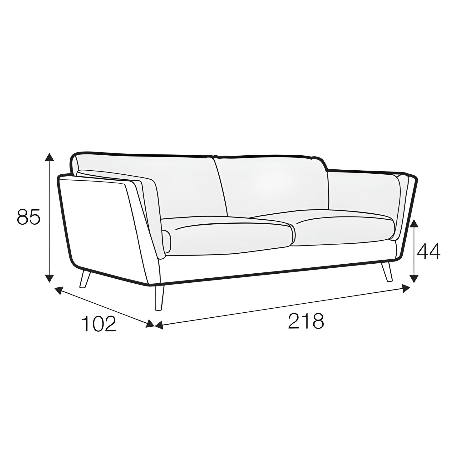Nova - 3 Seater Sofa - Pieces For Places