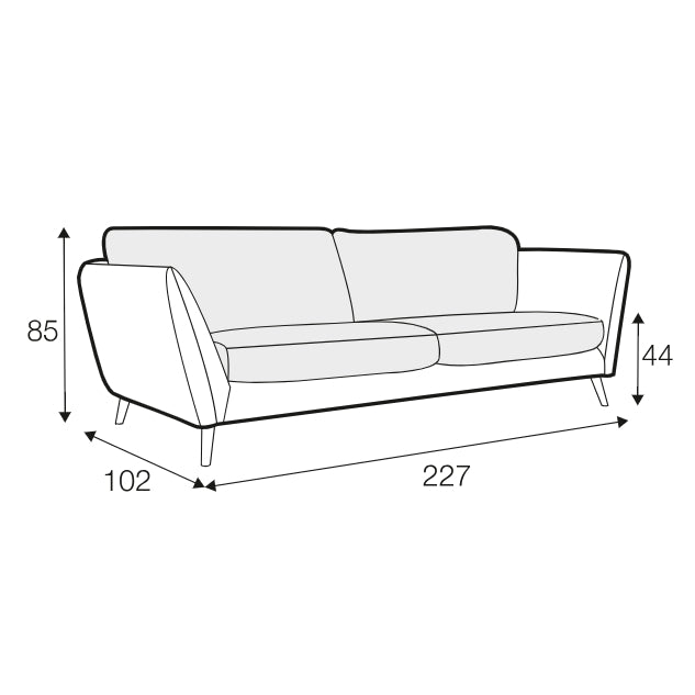 Stella - 3 Seater Sofa - Pieces For Places
