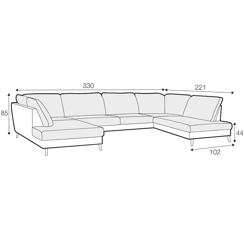 Stella - Set 6 U Shape Sofa - Pieces For Places