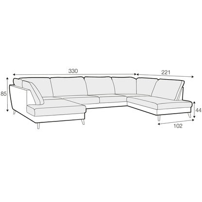 Stella - Set 6 U Shape Sofa - Pieces For Places
