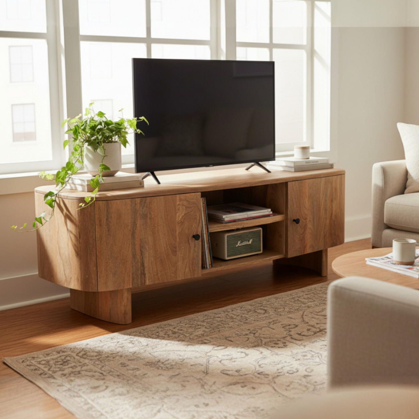 Soren Curved Large TV Unit