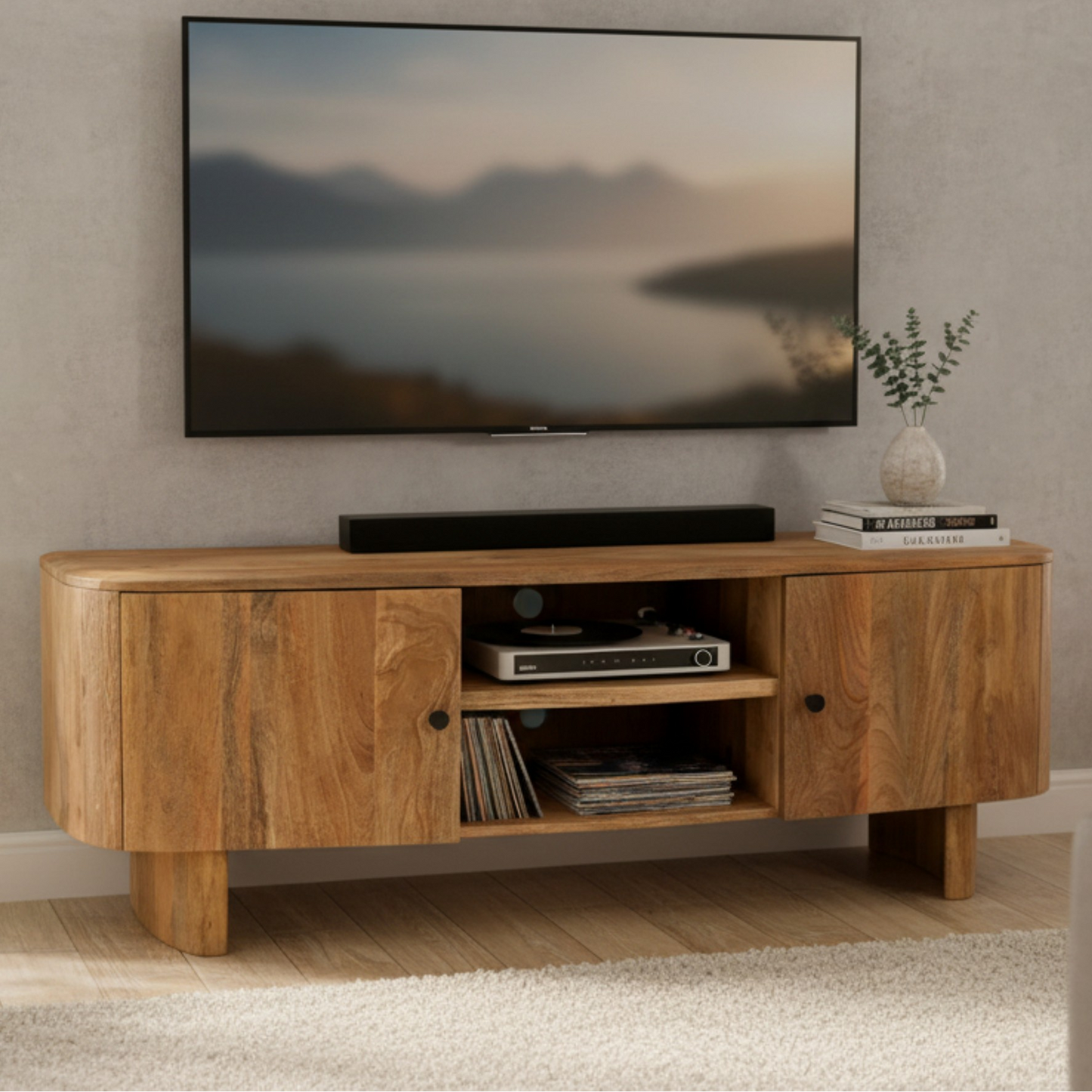 Soren Curved Large TV Unit