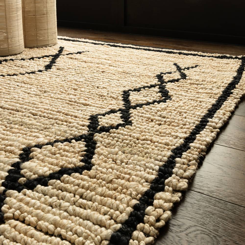 Bleach & Black Souk Rug - 120cm x 170cm