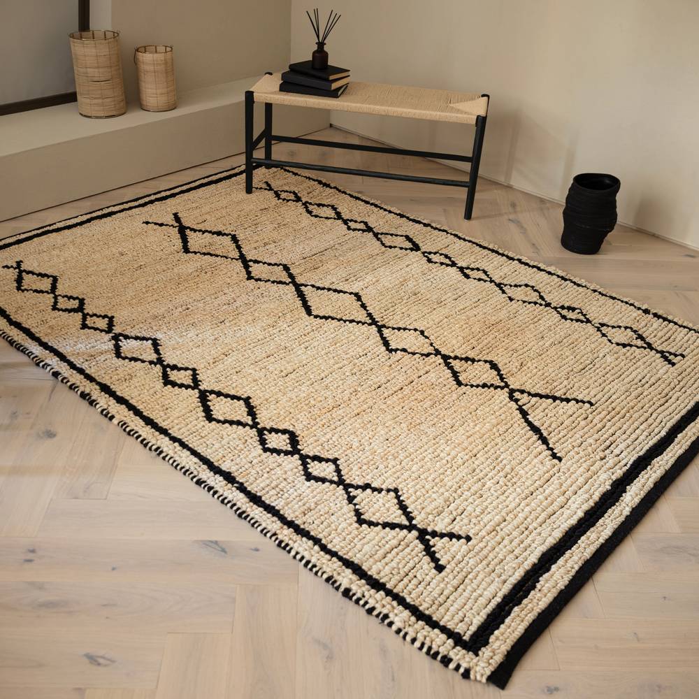 Bleach & Black Souk Rug - 120cm x 170cm